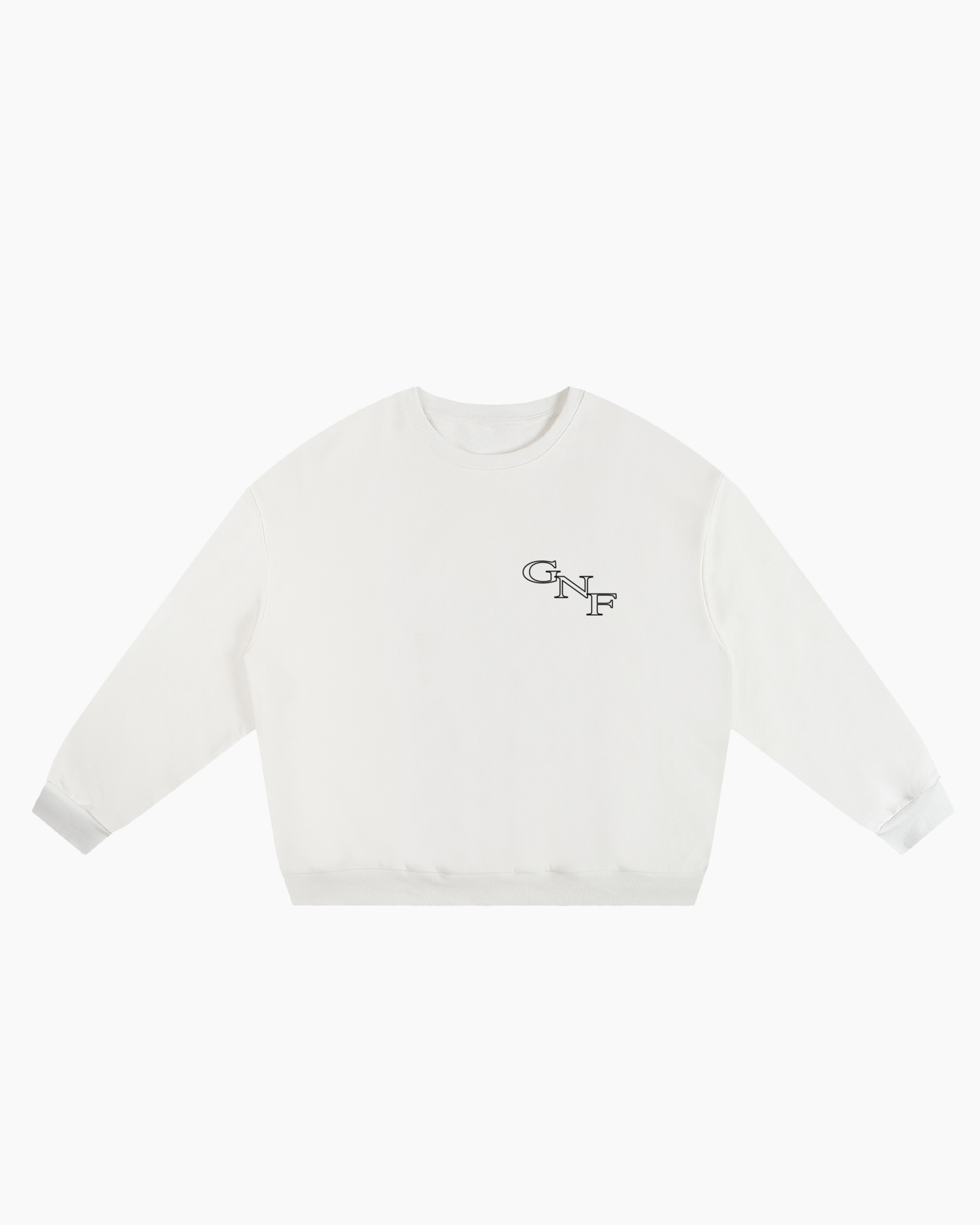SERIF CREWNECK - WHITE