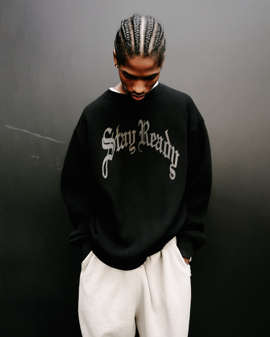 STAY READY CREWNECK - BLACK