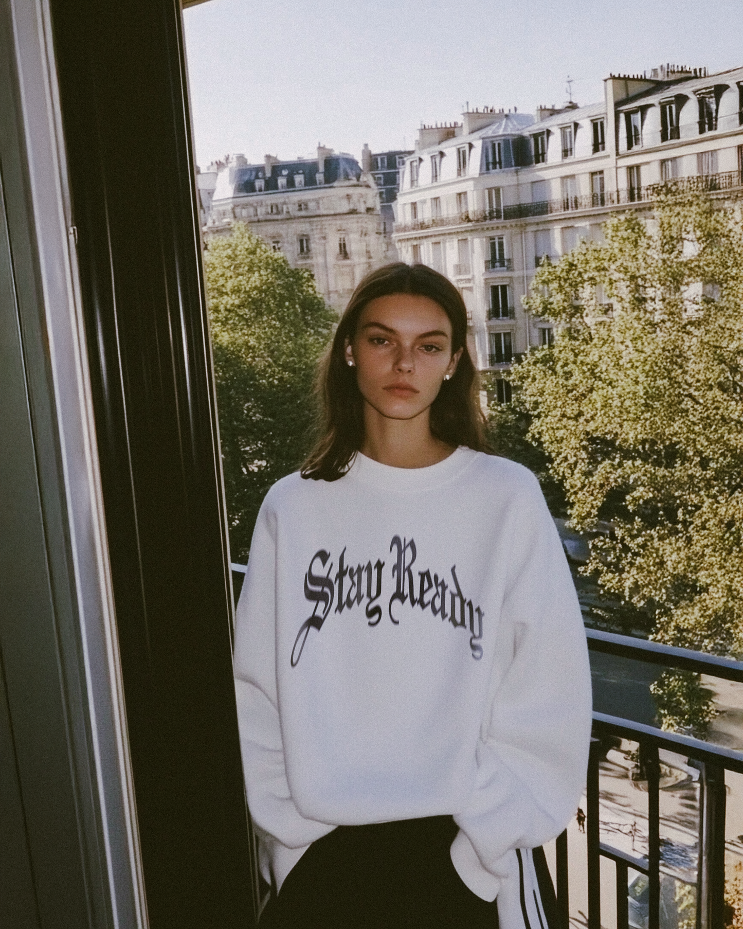 STAY READY CREWNECK - WHITE