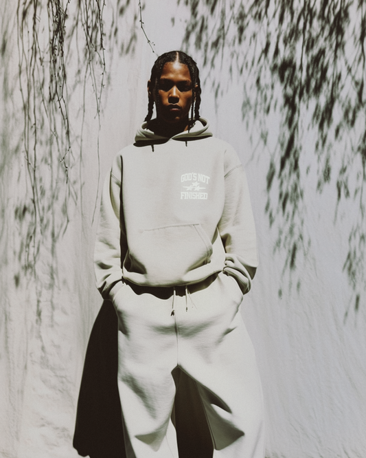 COLLEGIATE HOODIE - CREAM