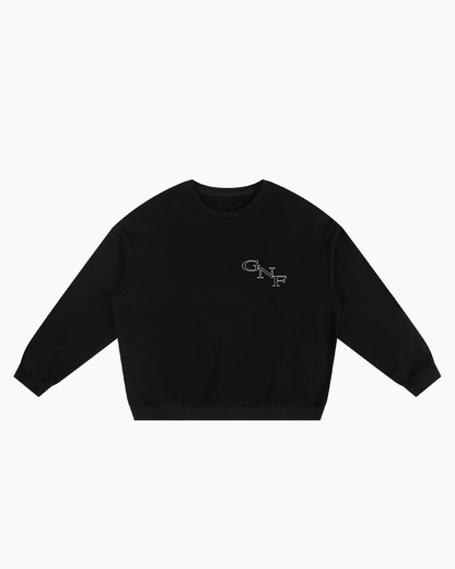 SERIF CREWNECK - BLACK