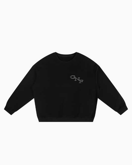 SERIF CREWNECK - BLACK