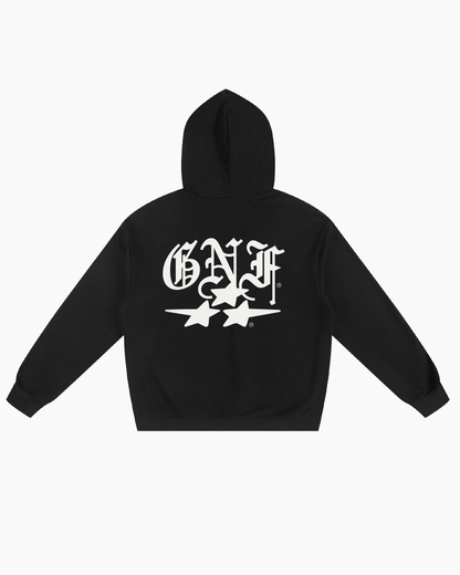 GNF STAR HOODIE - BLACK