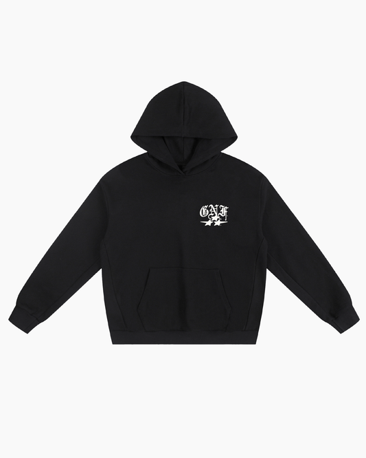 GNF STAR HOODIE - BLACK