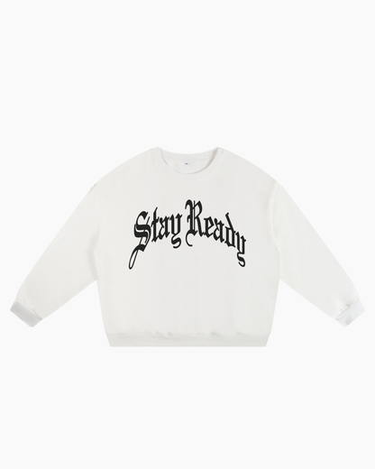 STAY READY CREWNECK - WHITE